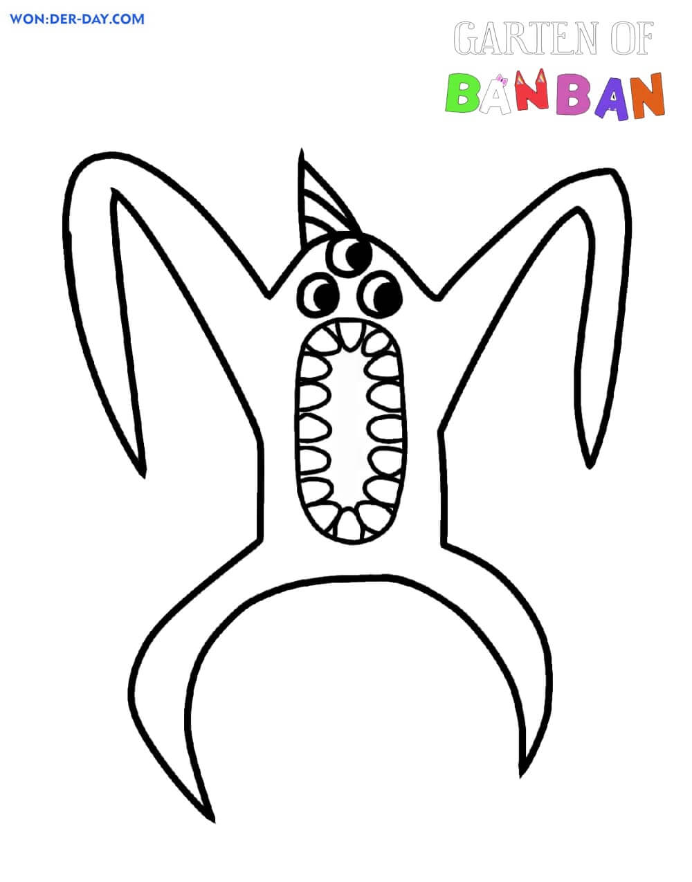 Garten of ban ban 2 - Coloring Pages Print Friendly for Kids